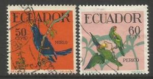 ECUADOR 647-48 VFU BIRDS Z2167