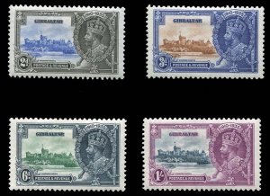 Gibraltar #100-103 (SG 114-117) Cat£32, 1935 Silver Jubilee, set of four, hinged