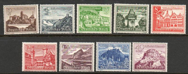 Germany B160-168 unused lightly hinged cv$9.55 A486