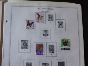 Sri Lanka 1973-1989 Stamp Collection on Album Pages