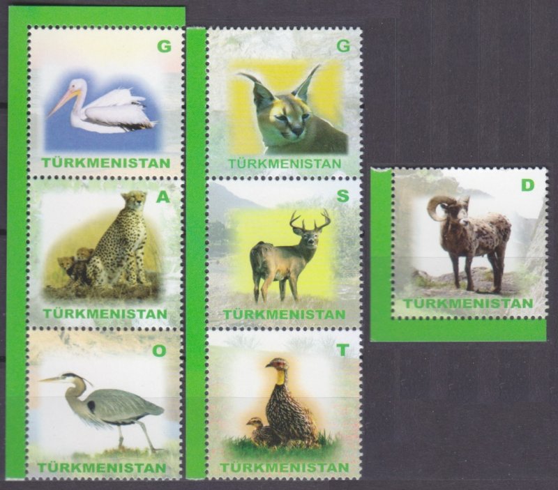 2009 Turkmenistan 263-269 Fauna 14,00 €