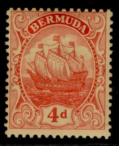 BERMUDA GV SG49a, 4d red/yellow, M MINT. Cat £14.