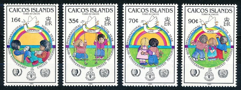 Caicos Islands #65-68  Set of 4 MNH