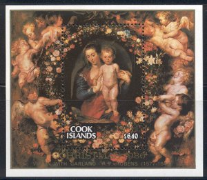 Cook Islands - 1986 MNH 2 Christmas souvenir sheets #922-3 cv 29.00 Lot #131