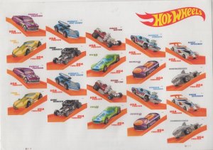 Scott 5321 - 5330 - Hot Wheels. Sheet of 20. Forever.  #02 5321sh20