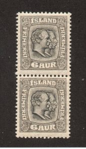 Iceland - Sc# 103 MNH / wmk crosses / PAIR           -          Lot 032074