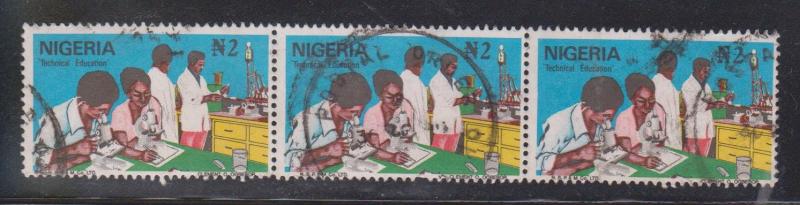 NIGERIA Scott # 500 Used - Technical Education Strip Of 3