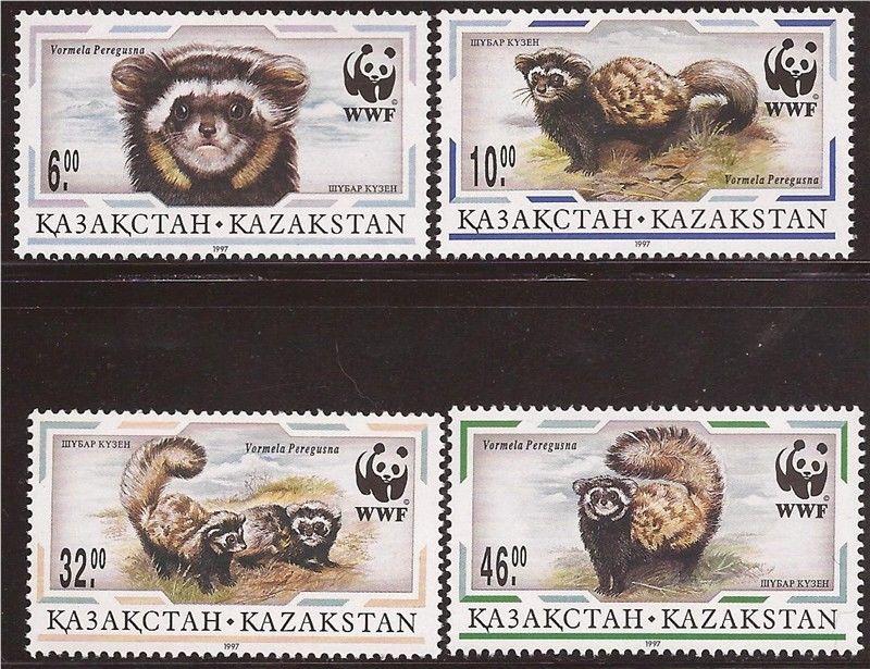 Kazakhstan - 1997 WWF & Desert Fauna - 4 Stamp Set - #171-4 11R-001