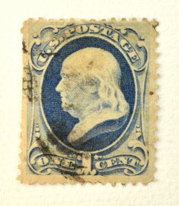 US STAMP SCOTT #145 FRANKLIN 1C NBNCo NO GRILL, 1870