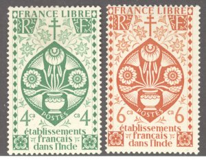 French India, Scott #145-46, MH