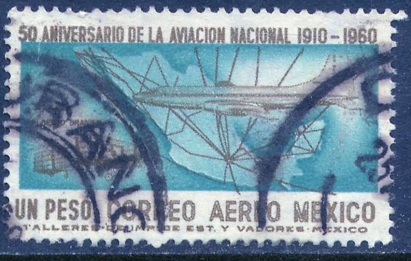 MEXICO C248 50th Anniversary of Mexican Aviation. Used. (130)