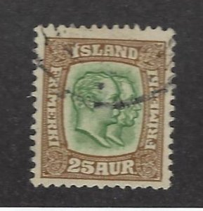 Iceland SC#80 Used F-VF SCV$14.00....Fill a Great Spot!