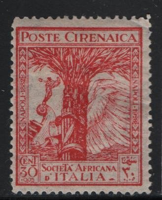CYRENAICA, B18, HINGED, 1928, ALLEGORY OF FASCISM & VICTORY