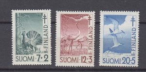 J29960, 1951  finland set mnh #b107-9 birds