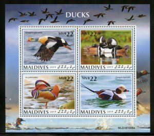 MALDIVES  2019  DUCKS  SHEET  MINT NH