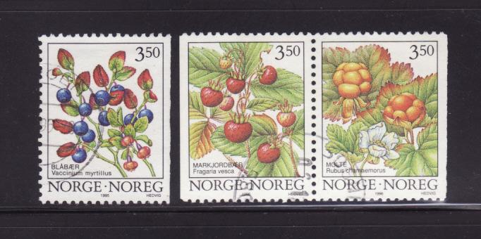 Norway 1087-1089 U Plants, Berries (B)