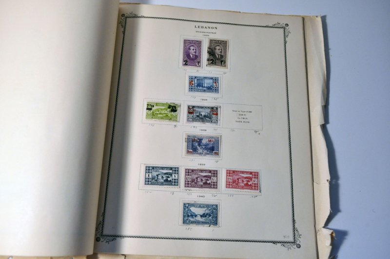 Lebanon Stamp Collection on 22 Scotts Pages Mint & Used - 1924-60s Liban Stamps