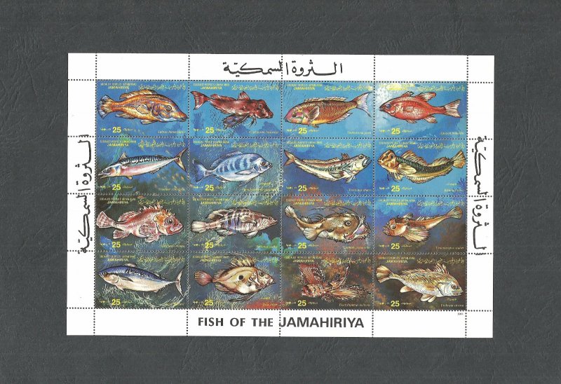 1983 - Libya- Libye- Fish of the Jamahiriya- Poissons - Minisheet MNH**