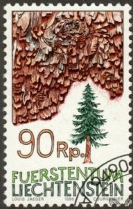 Liechtenstein 859 - Used - 90r Norway Spruce (1986) (cv $1.20)