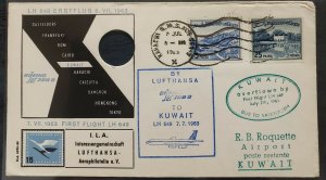 Pakistan Lufthansa FFC 1963 Kuwait Cover