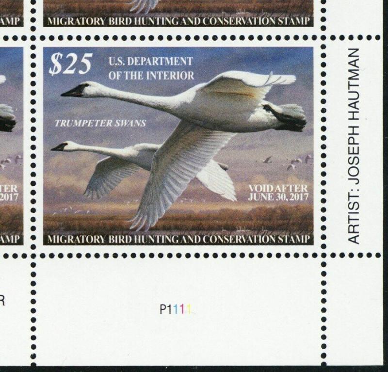 RW83 VERY RARE Pane of 20 $25 Duck Stamps Mint VF NH - Stuart Katz