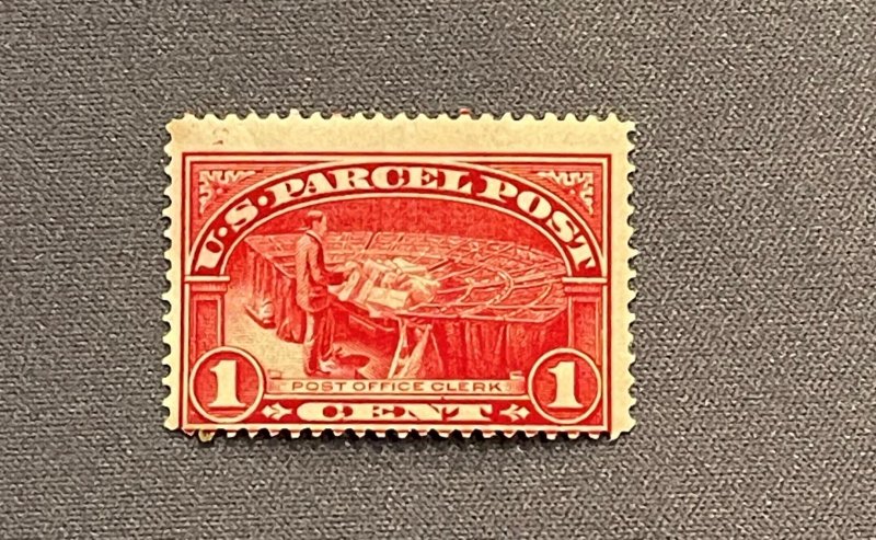 Q1, 1912-13 1c Parcel Stamp, Mint, OGNH, CV $12.00