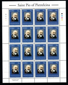 IRELAND SG1541 2002 CANONISATION OF ST PIO DE PIETRELCINA SHEETLET MNH