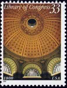 SC#3390 33¢ Library of Congress Single (2000) MNH