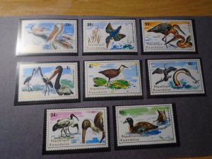 Rwanda  #  652-59  MNH   Birds