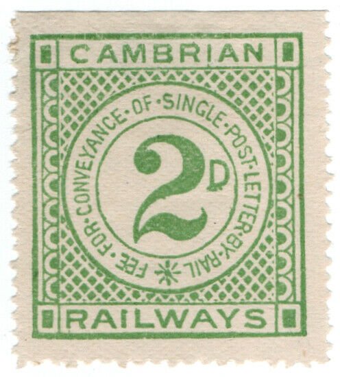 (I.B) Cambrian Railways : Letter Stamp 2d