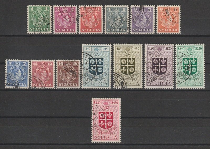 ST LUCIA 1949/50 SG 146/59 USED Cat £65