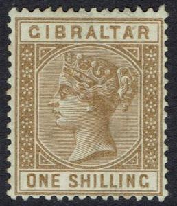 GIBRALTAR 1886 QV 1/- 