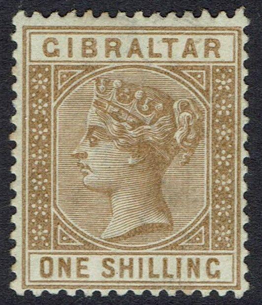 GIBRALTAR 1886 QV 1/- 