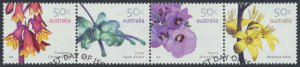 Australia   SC#  2616a  SG2759a Used Flowers  with fdc see details & scans