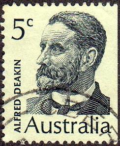 Australia 451 - Used - 5c Alfred Deakin (1969) (cv $0.35)