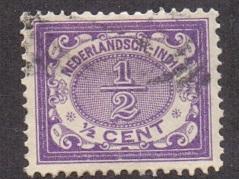 Netherlands Indies 1902  used  numbers   1/2 ct   #