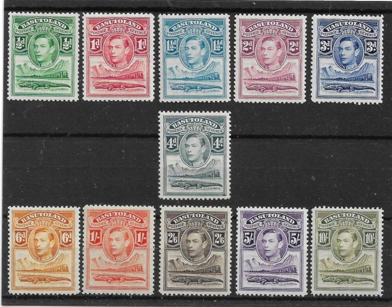 BASUTOLAND 1938 SET SG 18/28 MINT LIGHTLY HINGED Cat £130