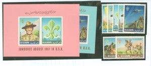 Ras al Khaima #166-172/171a/172a Mint (NH) Souvenir Sheet (Scouts)