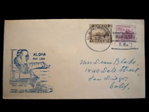 US/HAWAII - SHIP COVER - USS HOUSTON - 1934