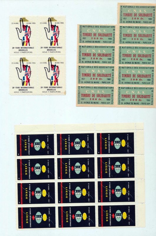 France Czech Swiss Danzig Poster Cinderella Labels (Appx 200+Stamps) NT 8736