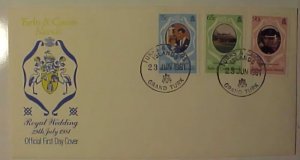 TURKS & C. DIANA WEDDING FDC 1981