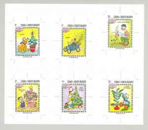 Turks & Caicos 1983 Christmas 9v & 1v S/S on 3v Imperf Proofs