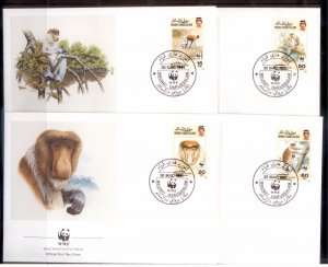 Brunei 1991 SC# 424-7 FDC CH2