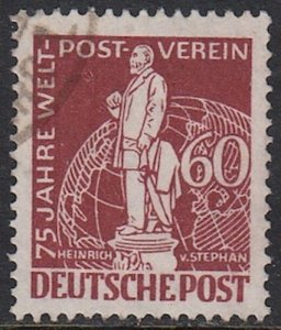 GERMANY (BERLIN) Sc # 9N39 75th ANN UPU 60p USED