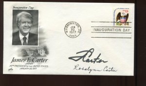 PRESIDENT JIMMY CARTER & ROSALYN CARTER SIGNED 1977 INAUGRATION COVER LV6423