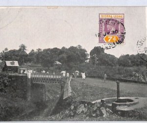 SIERRA LEONE KGV Postcard VIEW SIDE 7d Franking PPC Registered 1930 Canada YR107