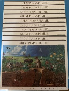 Lot of 10  3506 GREAT PLAINS PRAIRIE Sheet of 10 US 34¢ Stamps MNH 2001 at face