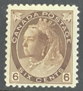 CANADA 1898 6 CENTS  SG159  MOUNTED MINT .CAT £100