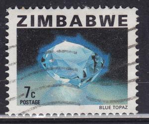 Zimbabwe 418 USED 1980 Blue Topaz