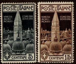 Italy Scott 124-125 Mint never hinged.
